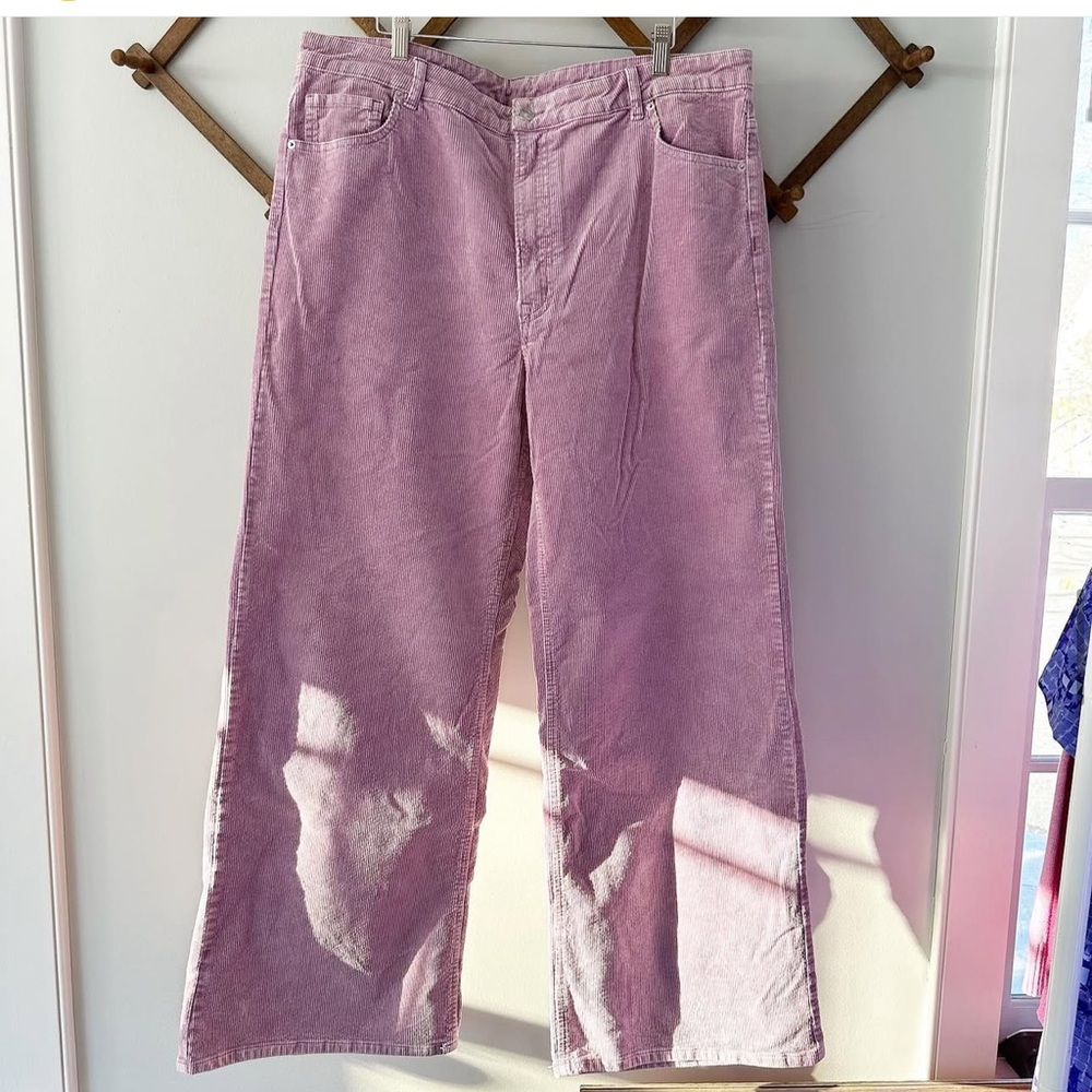 H&M • Lavender Purple Corduroy Wide Leg Pants